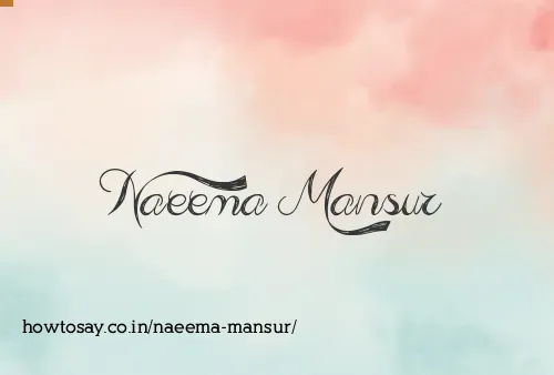 Naeema Mansur
