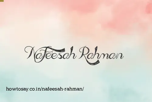 Nafeesah Rahman
