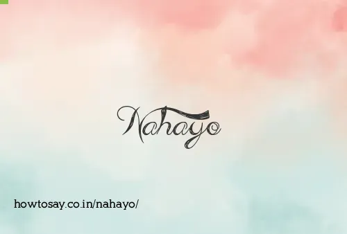 Nahayo