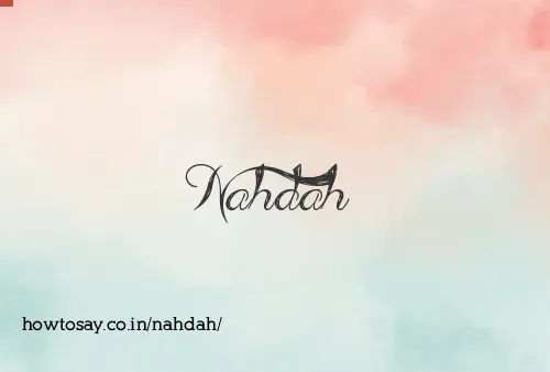Nahdah