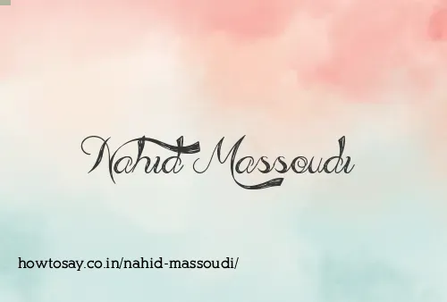 Nahid Massoudi