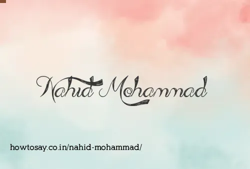 Nahid Mohammad