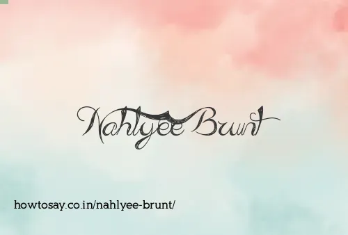 Nahlyee Brunt