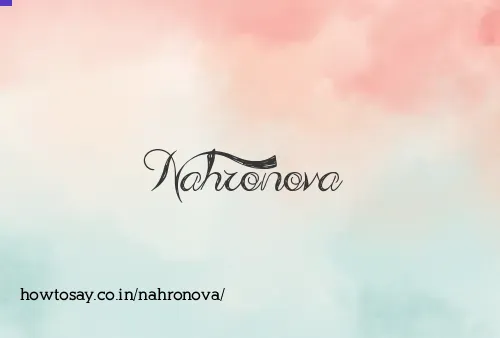 Nahronova