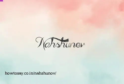 Nahshunov