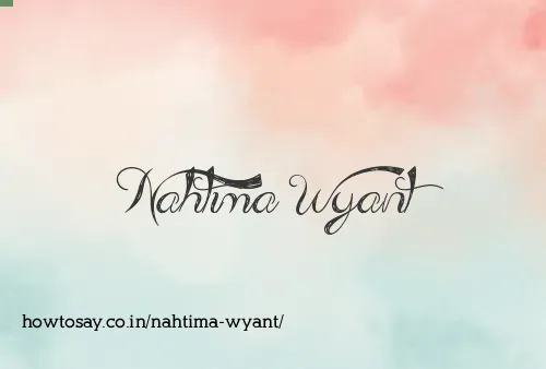 Nahtima Wyant