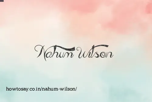 Nahum Wilson