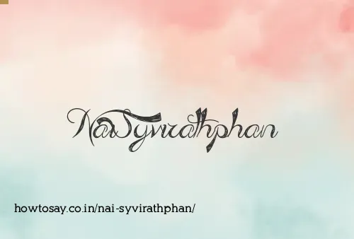 Nai Syvirathphan