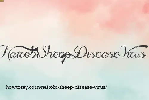 Nairobi Sheep Disease Virus