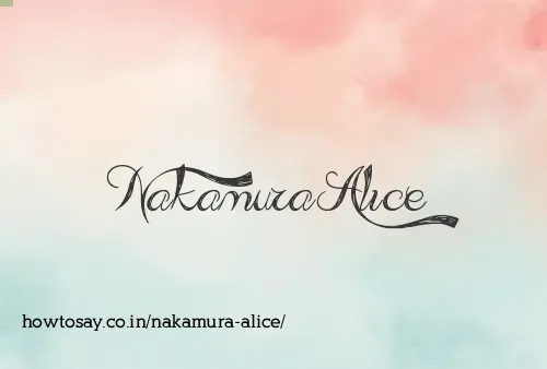 Nakamura Alice