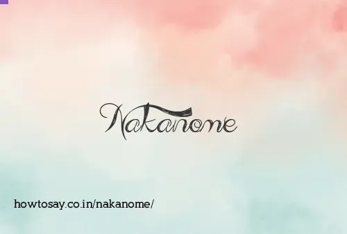 Nakanome