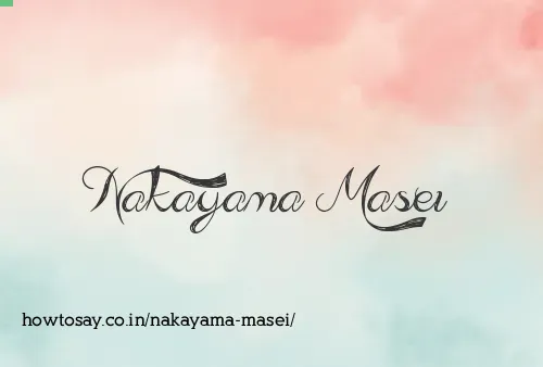 Nakayama Masei