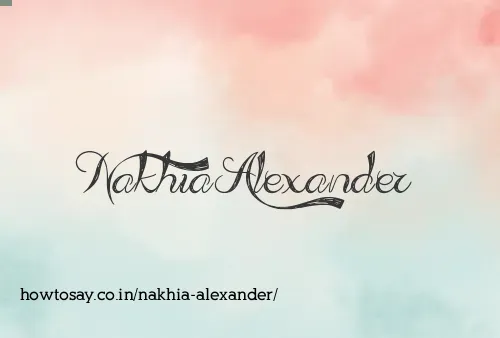 Nakhia Alexander