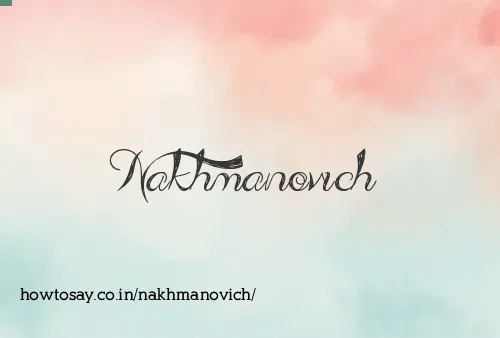 Nakhmanovich