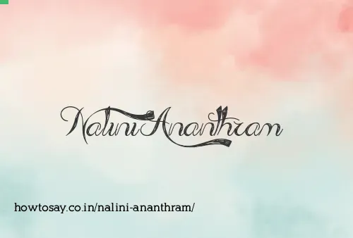 Nalini Ananthram