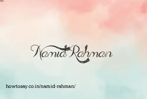 Namid Rahman