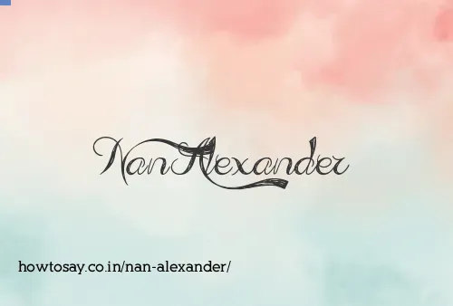 Nan Alexander