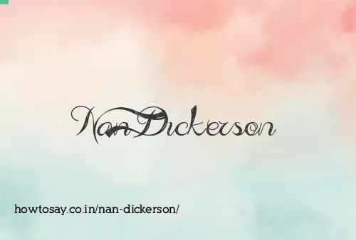 Nan Dickerson