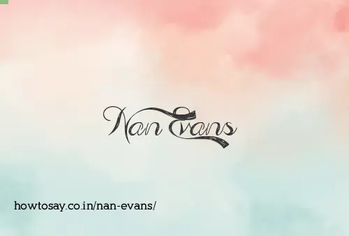Nan Evans
