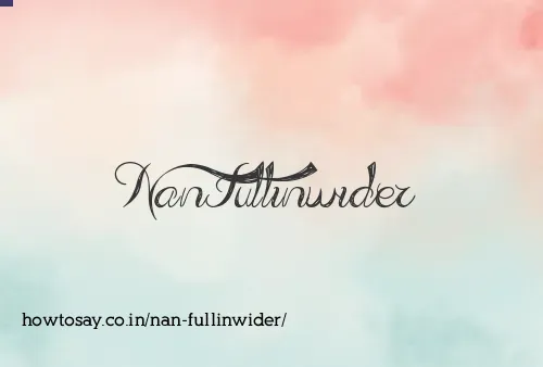 Nan Fullinwider