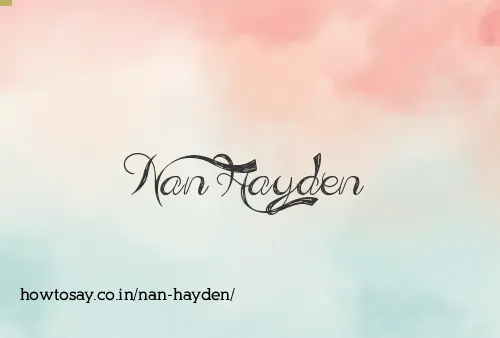 Nan Hayden