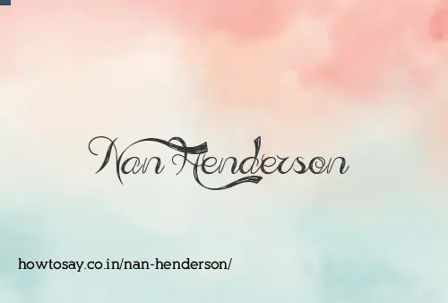 Nan Henderson