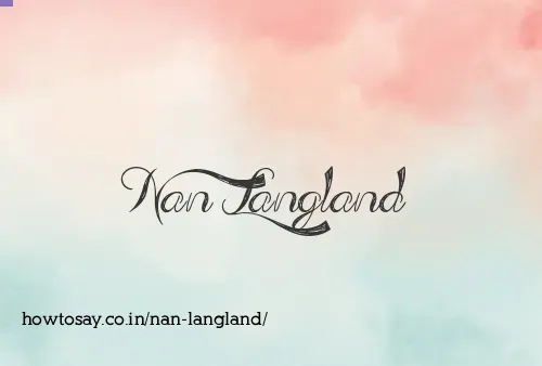 Nan Langland