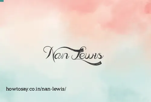 Nan Lewis