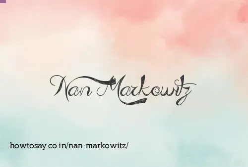 Nan Markowitz