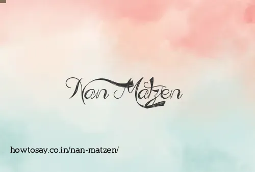 Nan Matzen