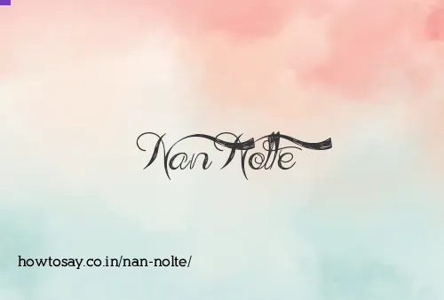 Nan Nolte