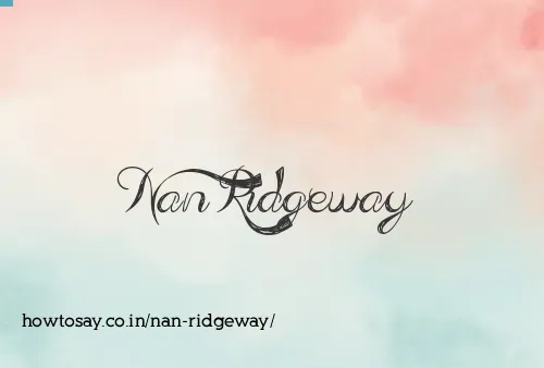 Nan Ridgeway