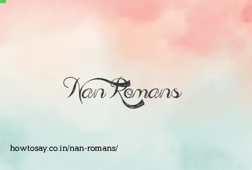 Nan Romans