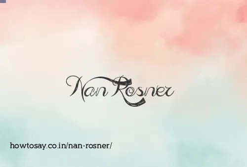 Nan Rosner
