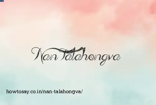 Nan Talahongva