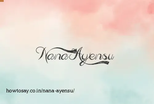 Nana Ayensu