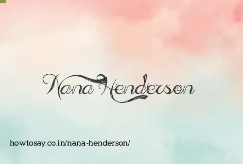 Nana Henderson