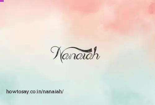 Nanaiah