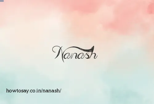 Nanash