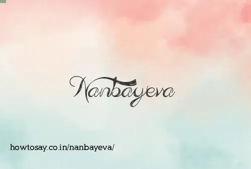 Nanbayeva