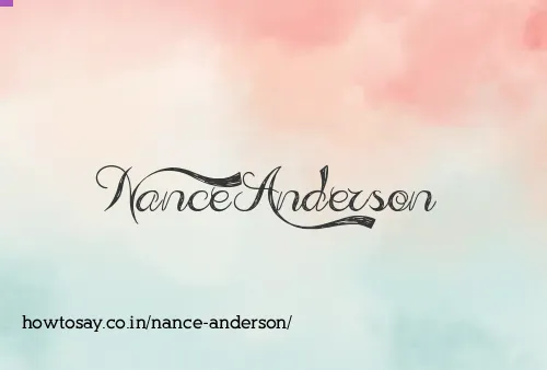 Nance Anderson