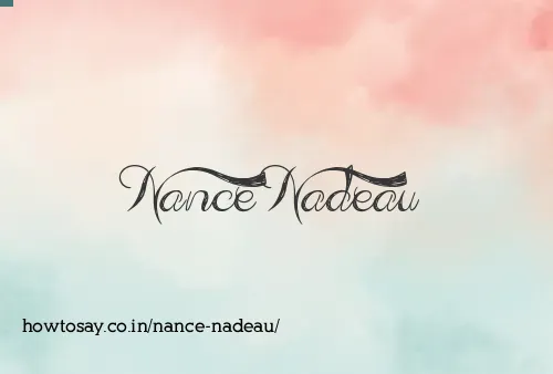 Nance Nadeau