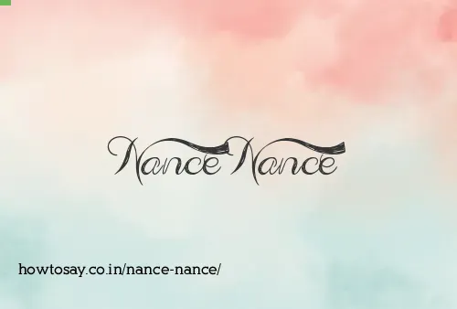 Nance Nance
