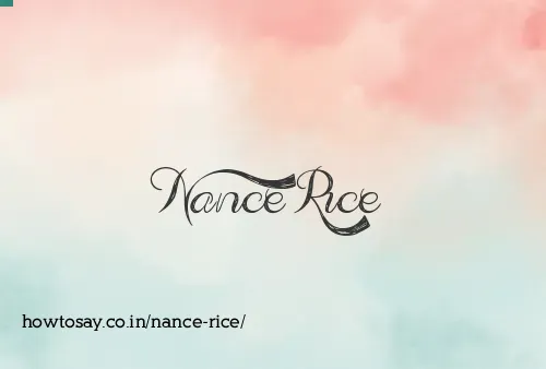 Nance Rice