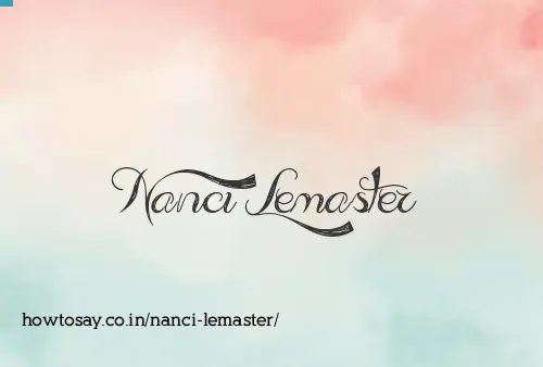 Nanci Lemaster