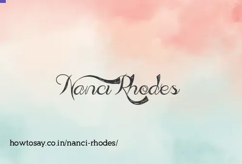Nanci Rhodes
