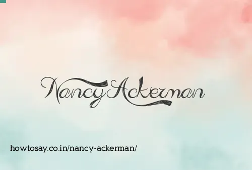 Nancy Ackerman