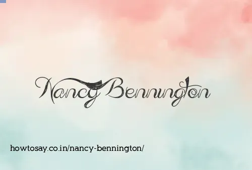 Nancy Bennington