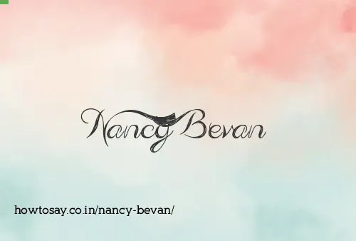 Nancy Bevan