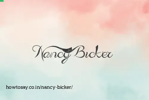 Nancy Bicker